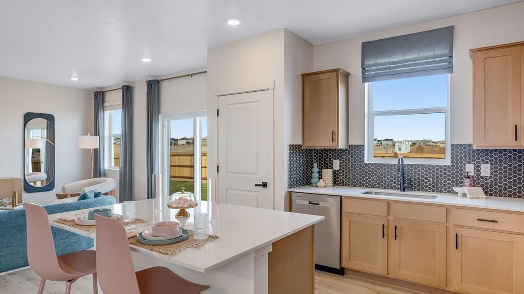 Furnished interior in a model home at Granary in Johnstown (Image 7).