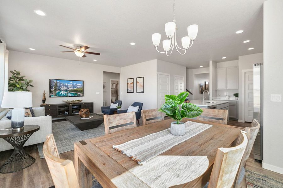 Furnished interior in a model home at Lochbuie Station – Jewel Collection in Lochbuie (Image 5).