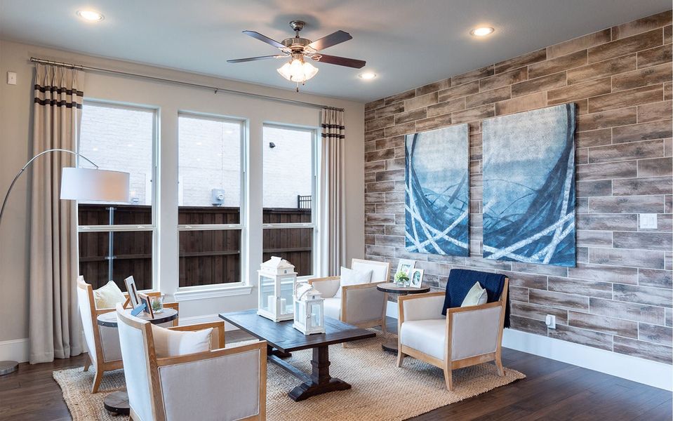 Furnished interior in a model home at High Park Hill in Arrington (Image 10).