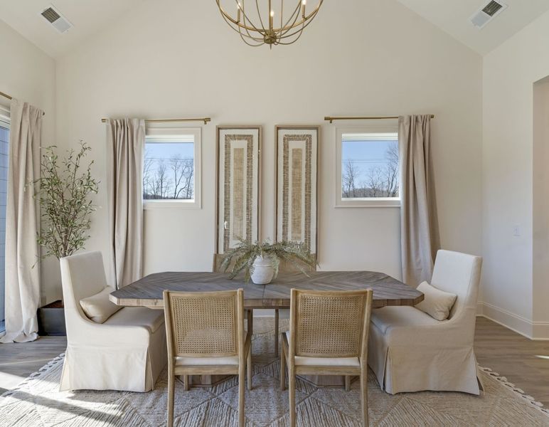 Furnished interior in a model home at Station Hill in Franklin (Image 18).