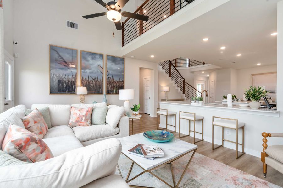 Furnished interior in a model home at Splendora Fields in Splendora (Image 6).