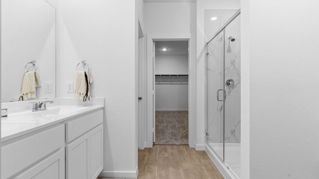 Furnished interior in a model home at Emberly in Beasley (Image 28).