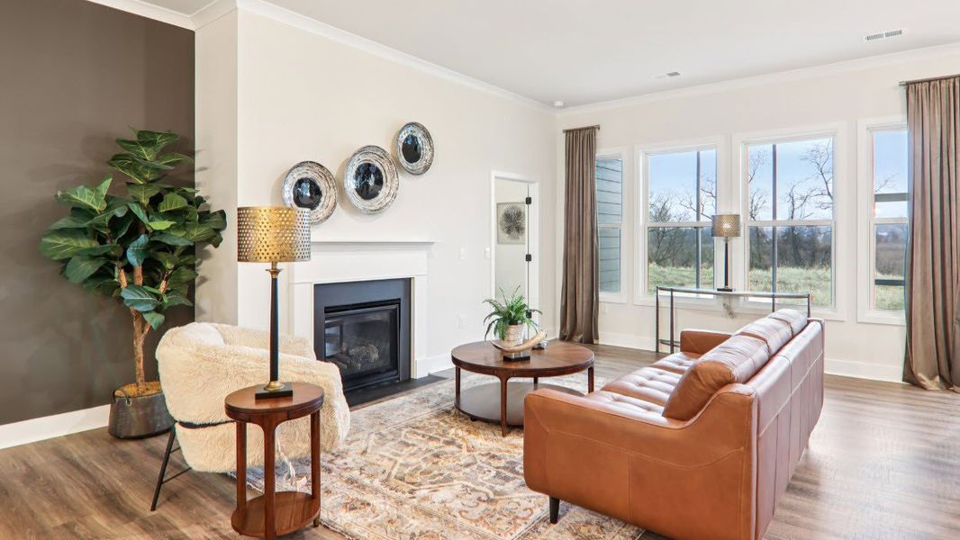 Furnished interior in a model home at Reserve at Tap Root Farms in Fletcher (Image 4).