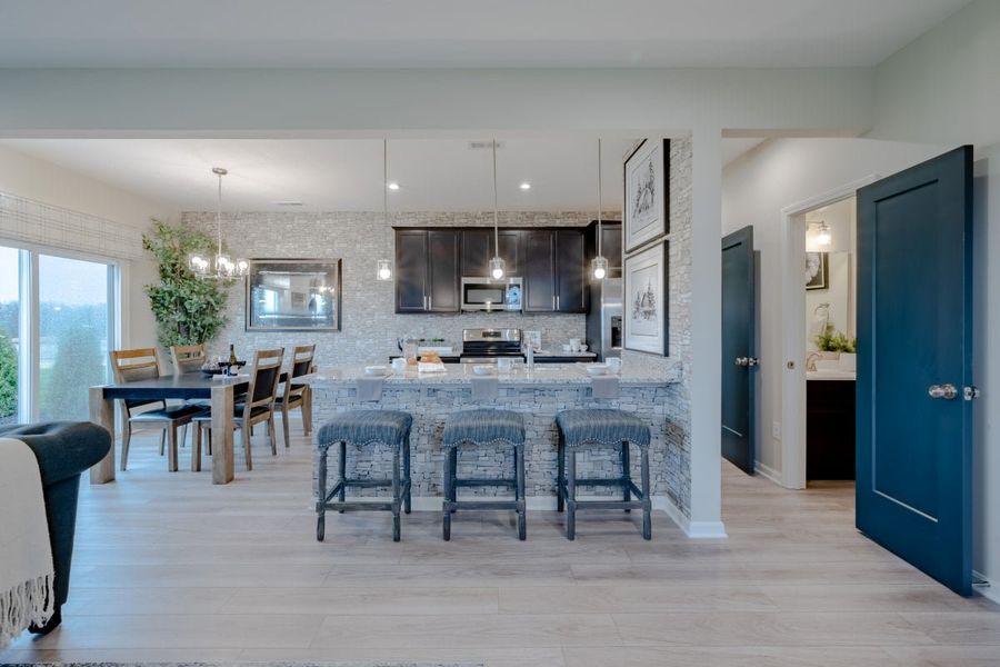 Furnished interior in a model home at Windcrest Farms in Louisville (Image 11).