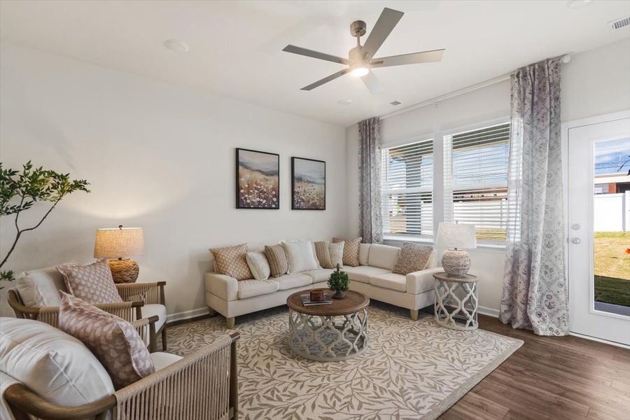 Furnished interior in a model home at Halton Oaks in Spartanburg (Image 5). Furnished interior in a model home at Halton Oaks in Spartanburg (Image 5).