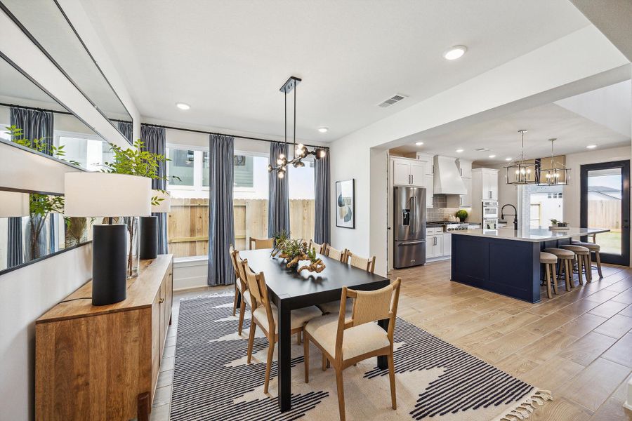 Furnished interior in a model home at Everly - 50' in Hockley (Image 5).