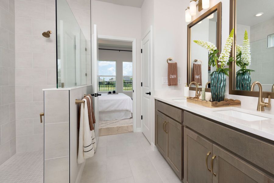 Furnished interior in a model home at Waterset Bungalow Series in Apollo Beach (Image 37).