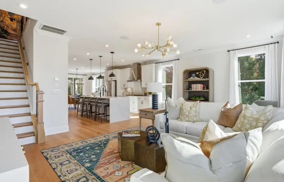 Furnished interior in a model home at Ross Farms in Charlotte (Image 4).