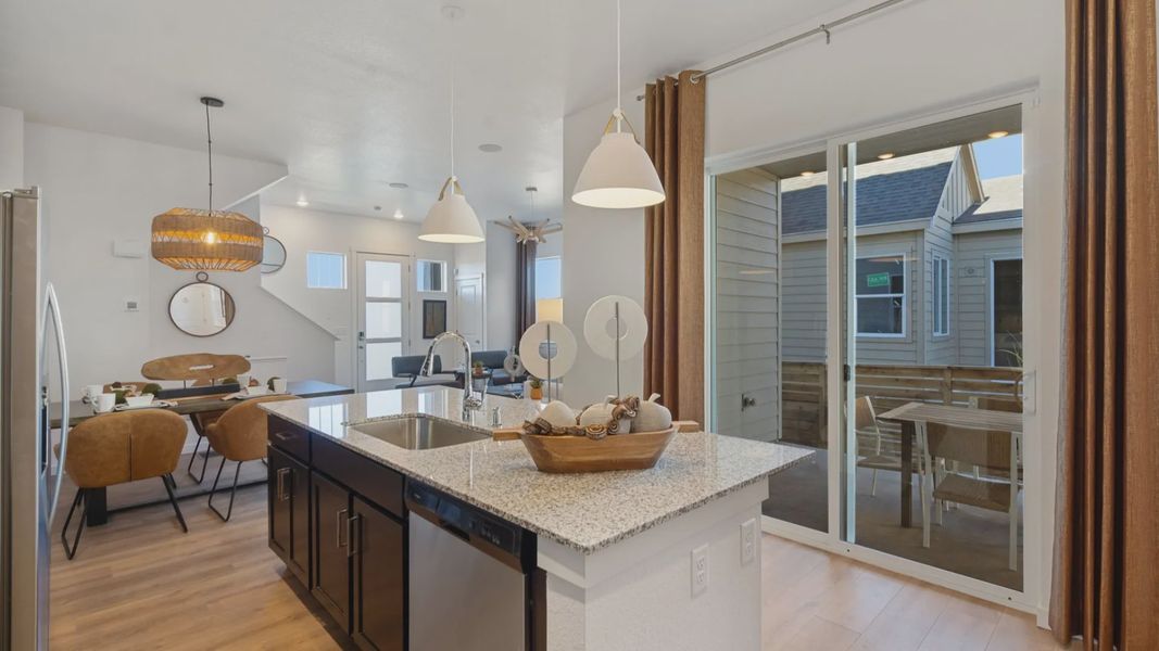 Furnished interior in a model home at Trailside on Harmony in Timnath (Image 9). Furnished interior in a model home at Trailside on Harmony in Timnath (Image 9).