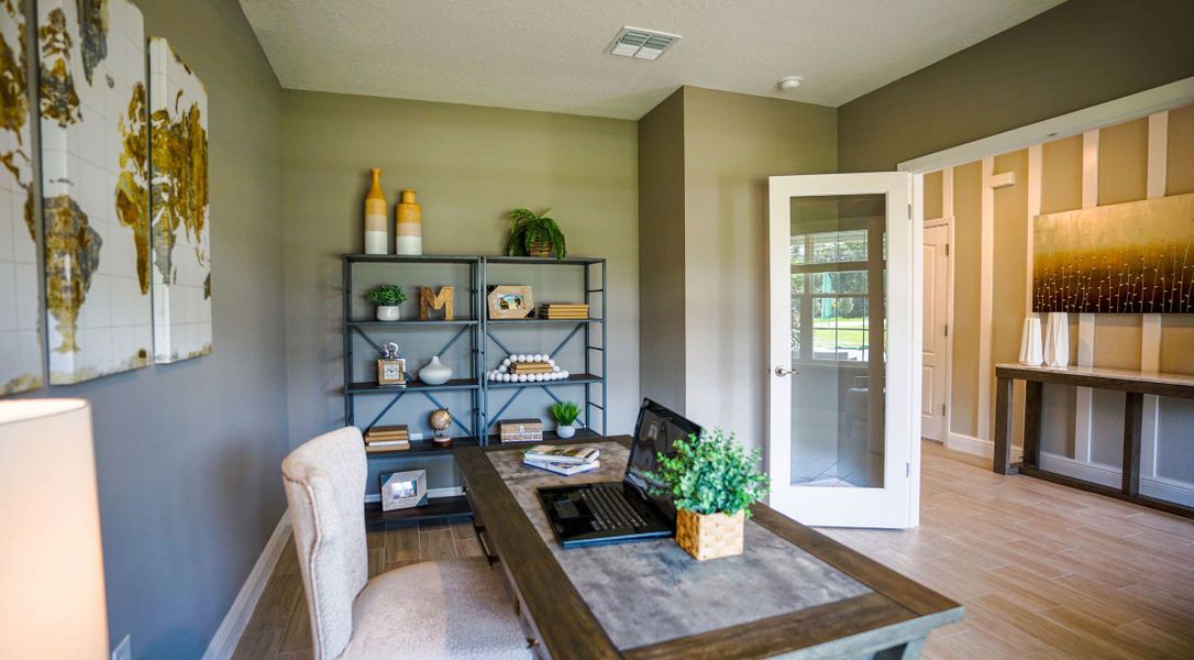 Furnished interior in a model home at Egrets Landing in Merritt Island (Image 8).