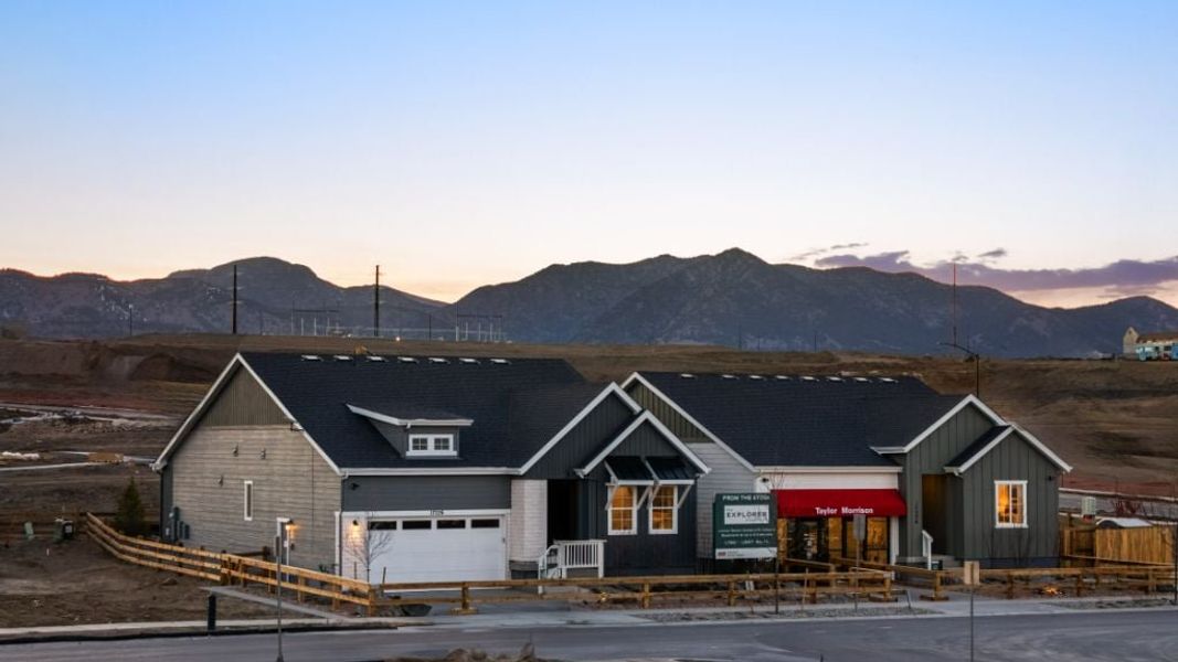 Front exterior of a home in the Trailstone Explorer Collection community, located in Arvada, CO (Image 3).