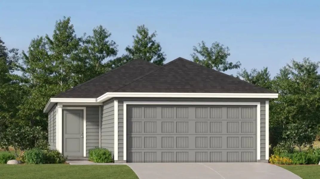 Front exterior of a home in the Winfield Park: Belmar community, located in Hutto, TX (Image 14).