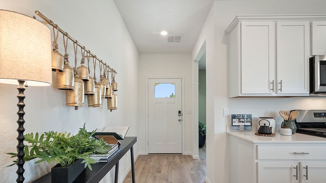 Furnished interior in a model home at Rosenbusch Ranch in Leander (Image 50).