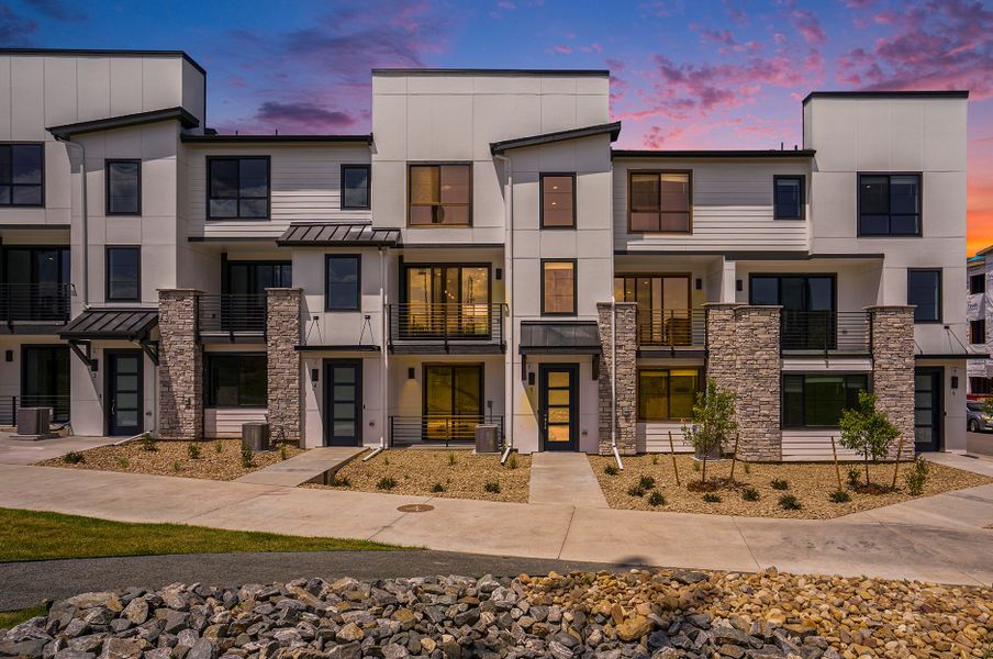 Front exterior of a home in the The Hub at Virginia Village community, located in Denver, CO (Image 10).