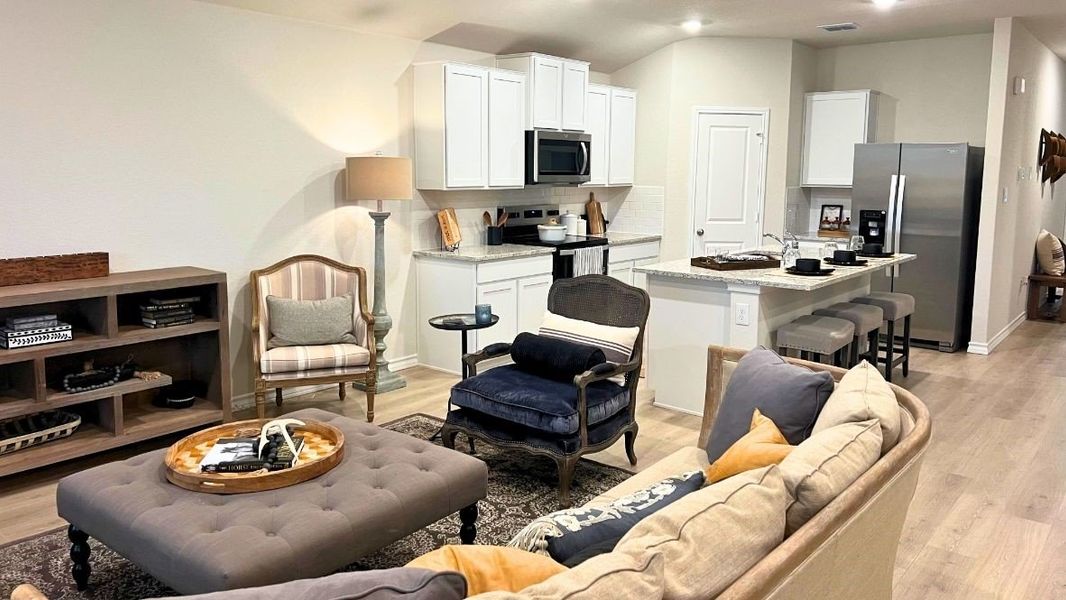 Furnished interior in a model home at The Birch at Spencer Ranch in Boerne (Image 5). Furnished interior in a model home at The Birch at Spencer Ranch in Boerne (Image 5).