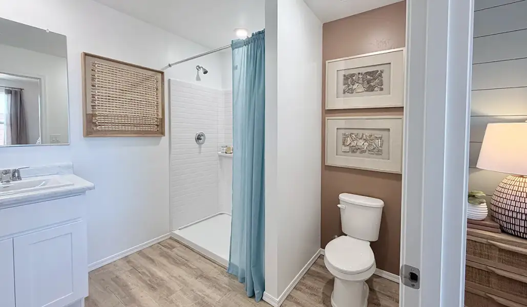 Furnished interior in a model home at Red Rock Village in Red Rock (Image 40).