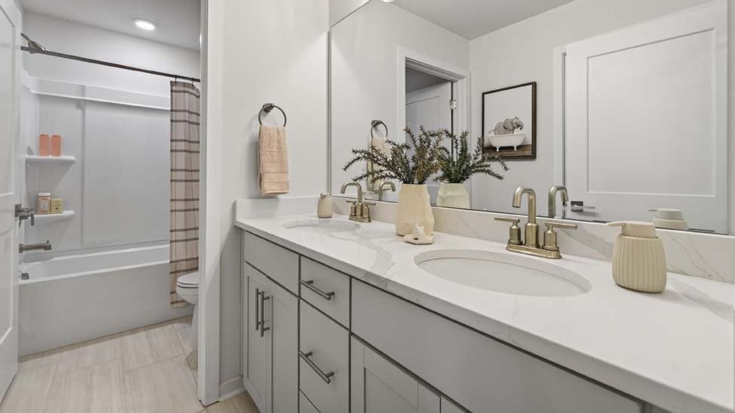 Furnished interior in a model home at Oak Grove Hill in Huntersville (Image 20). Furnished interior in a model home at Oak Grove Hill in Huntersville (Image 20).