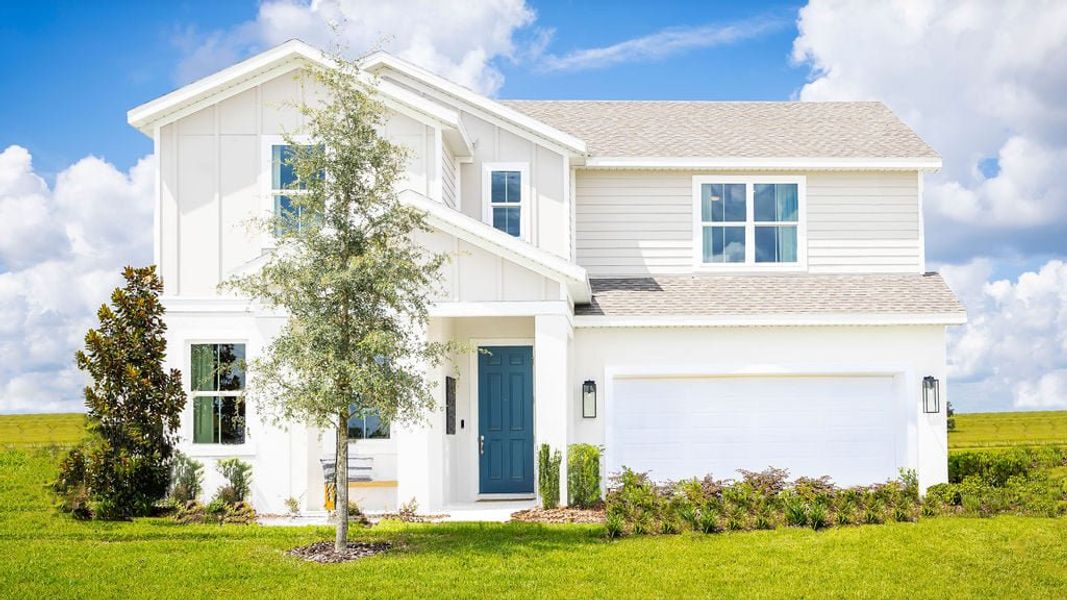 Front exterior of a home in the Hodges Reserve community, located in Howey-in-the-Hills, FL (Image 3).