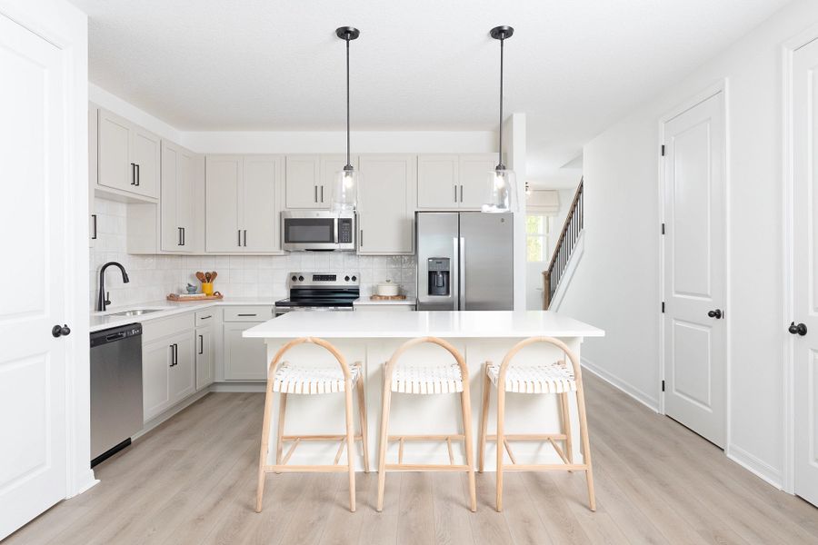 Furnished interior in a model home at Catamaran Cove in Rockledge (Image 4). Furnished interior in a model home at Catamaran Cove in Rockledge (Image 4).