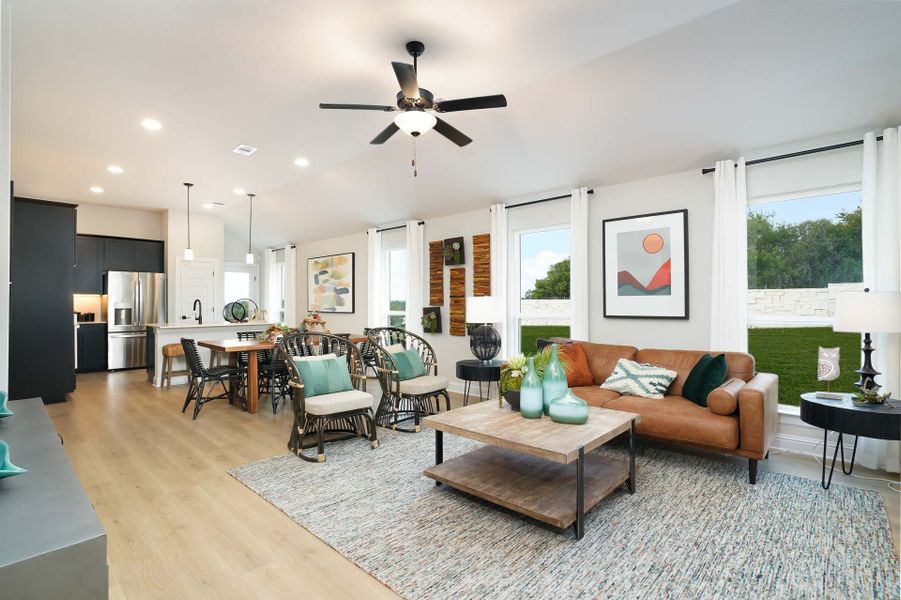 Furnished interior in a model home at Cloverleaf in Austin (Image 7).