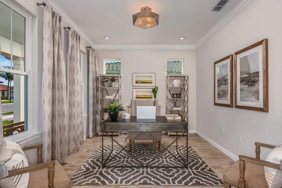 Furnished interior in a model home at Renaissance at Wellen Park in Venice (Image 8).