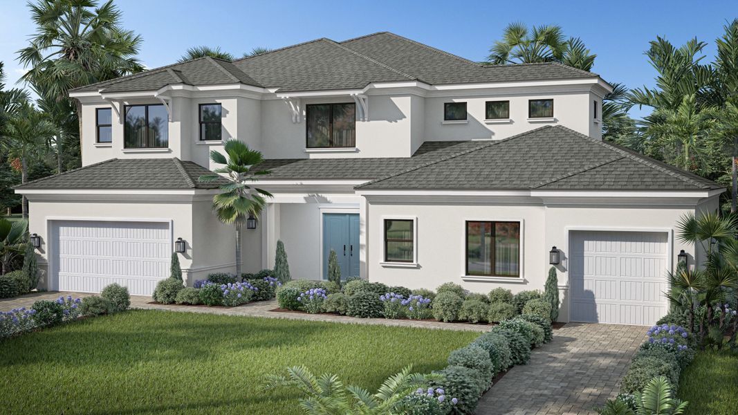 Front exterior of a home in the Heartwood community, located in Orlando, FL (Image 6).