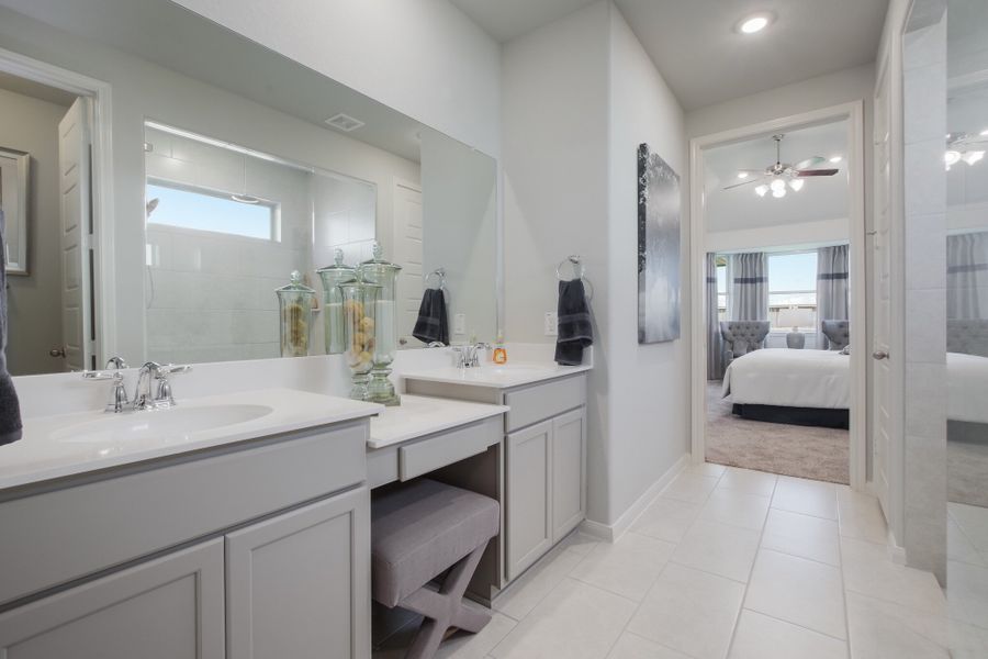 Furnished interior in a model home at Stone Creek Ranch in Hockley (Image 7).