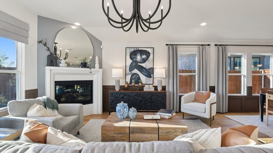 Furnished interior in a model home at Sunflower Ridge in New Braunfels (Image 3).