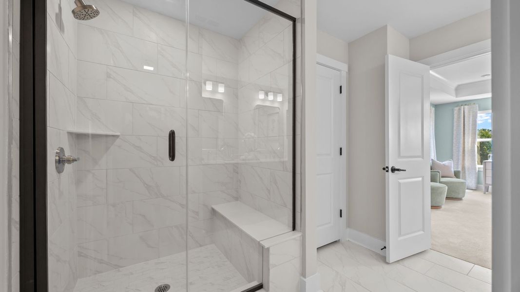 Furnished interior in a model home at Farms at Bellingham in Mooresville (Image 27).