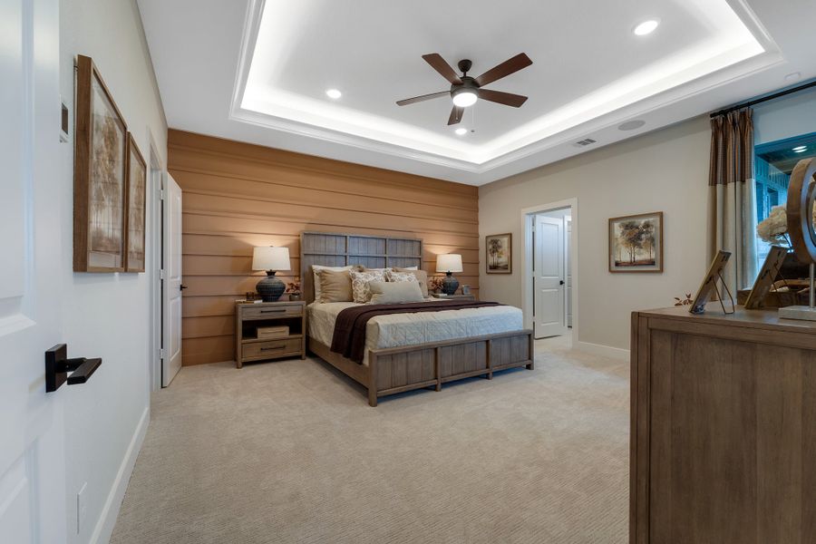 Furnished interior in a model home at Creekhaven in Iowa Colony (Image 14).