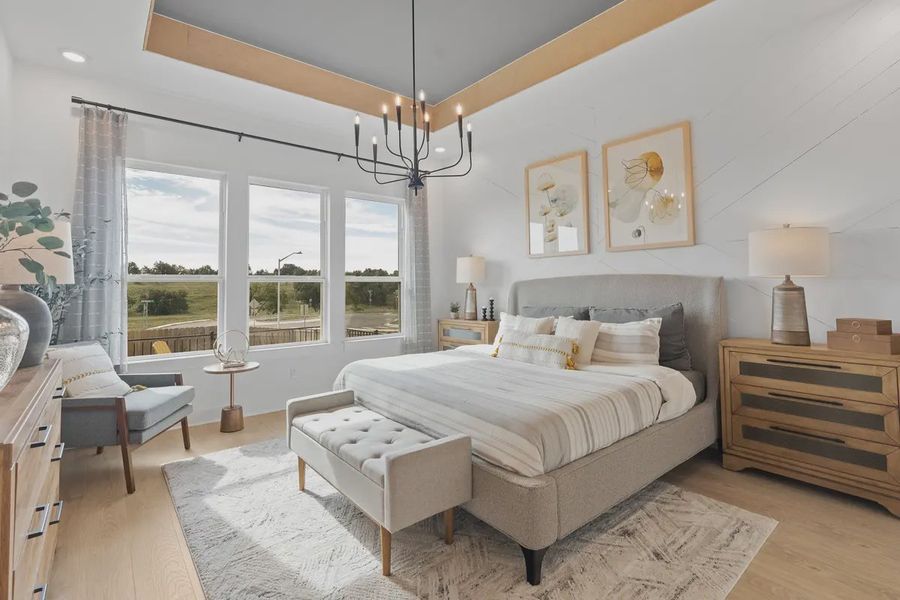 Furnished interior in a model home at Lariat in Liberty Hill (Image 9).