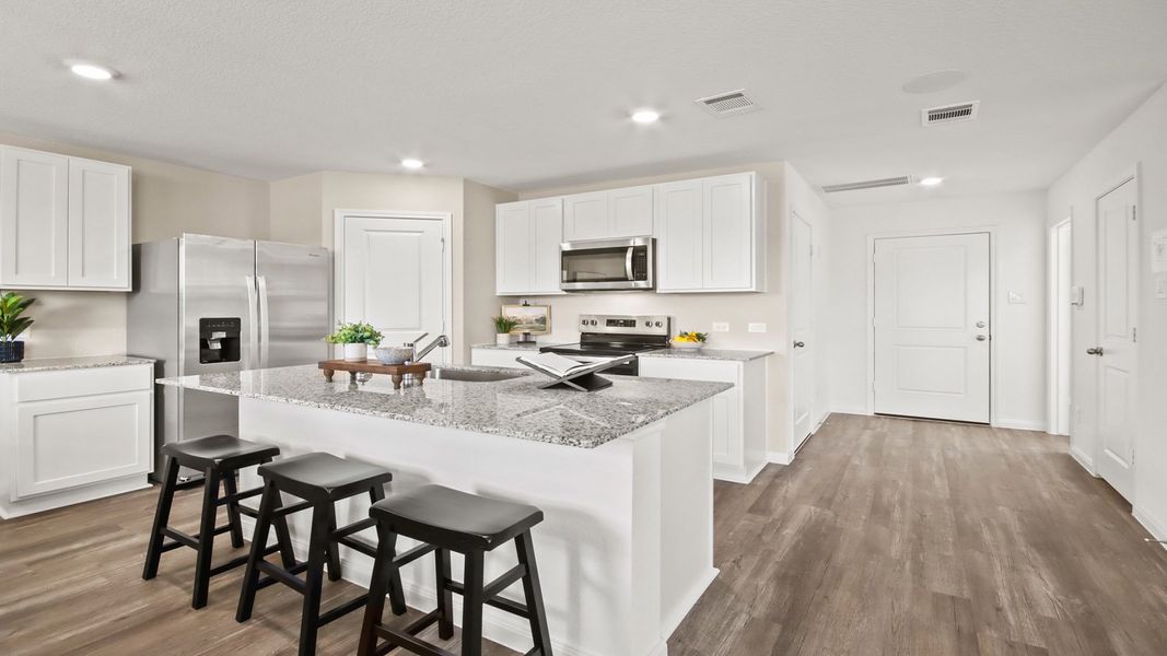 Furnished interior in a model home at McCrorey Trails in Conroe (Image 6).