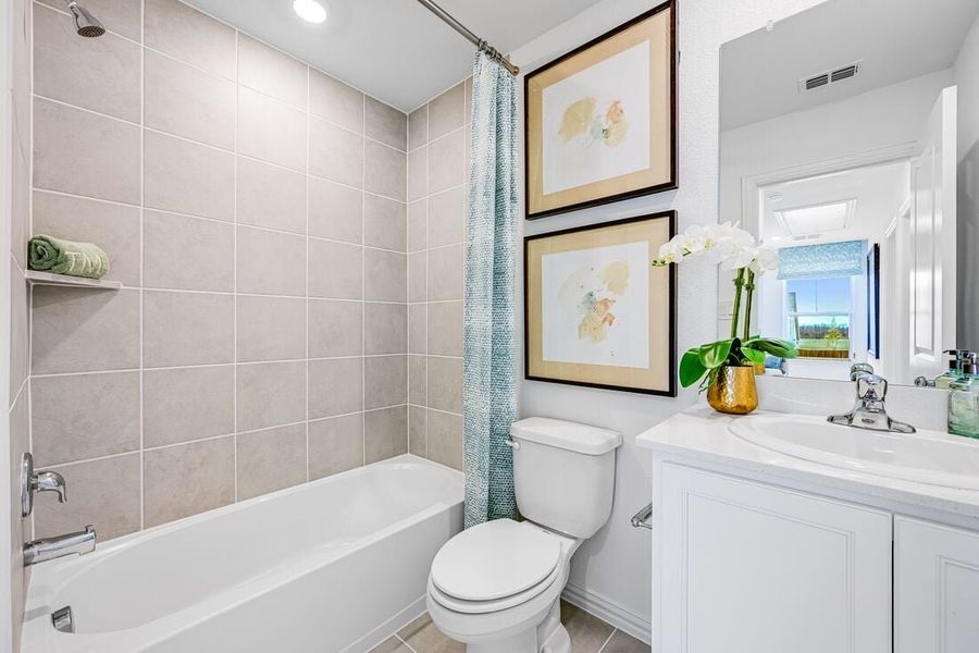 Furnished interior in a model home at Madero 50s in Fort Worth (Image 60).