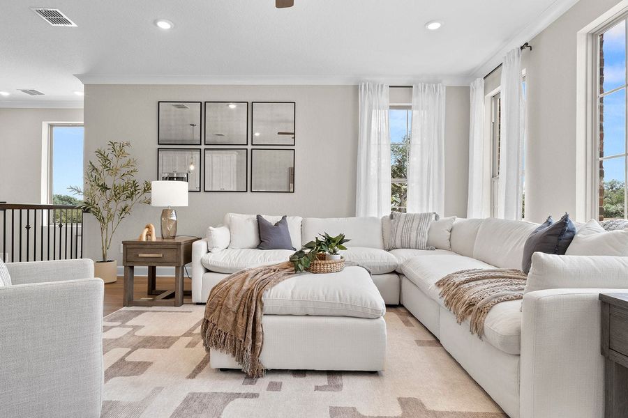 Furnished interior in a model home at Friedrich Hill in San Antonio (Image 32).