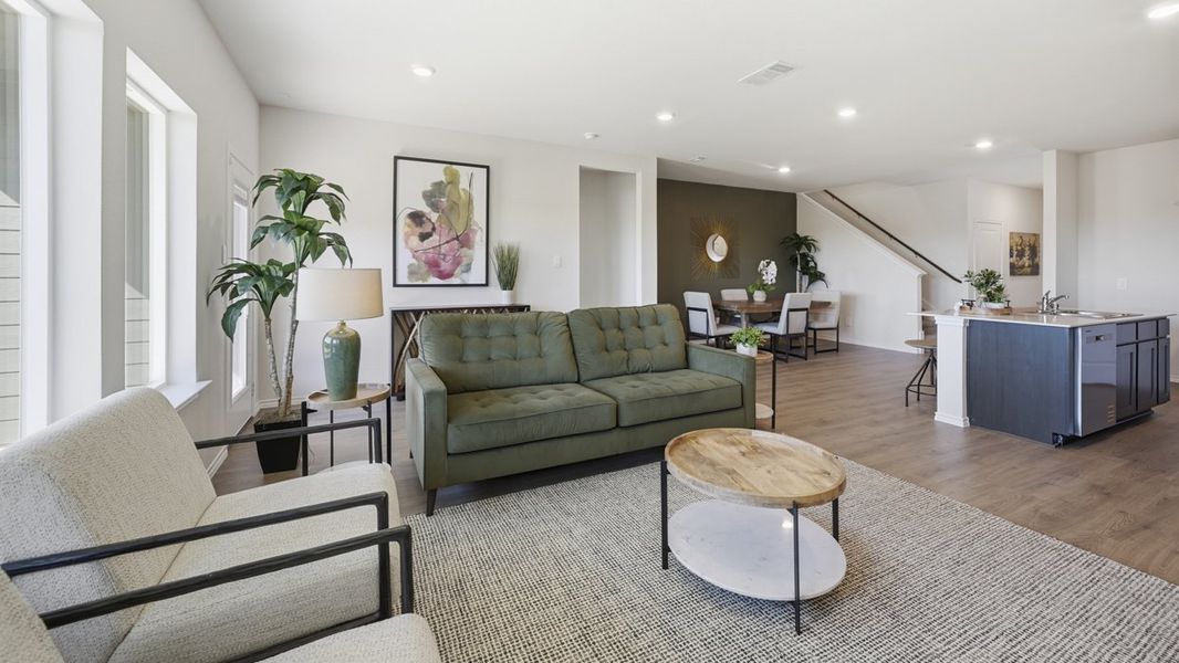 Furnished interior in a model home at Sweetwater Springs in Sherman (Image 39).