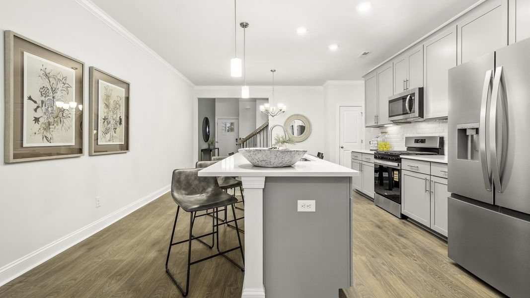 Furnished interior in a model home at Lybrook Village in Bermuda Run (Image 21).