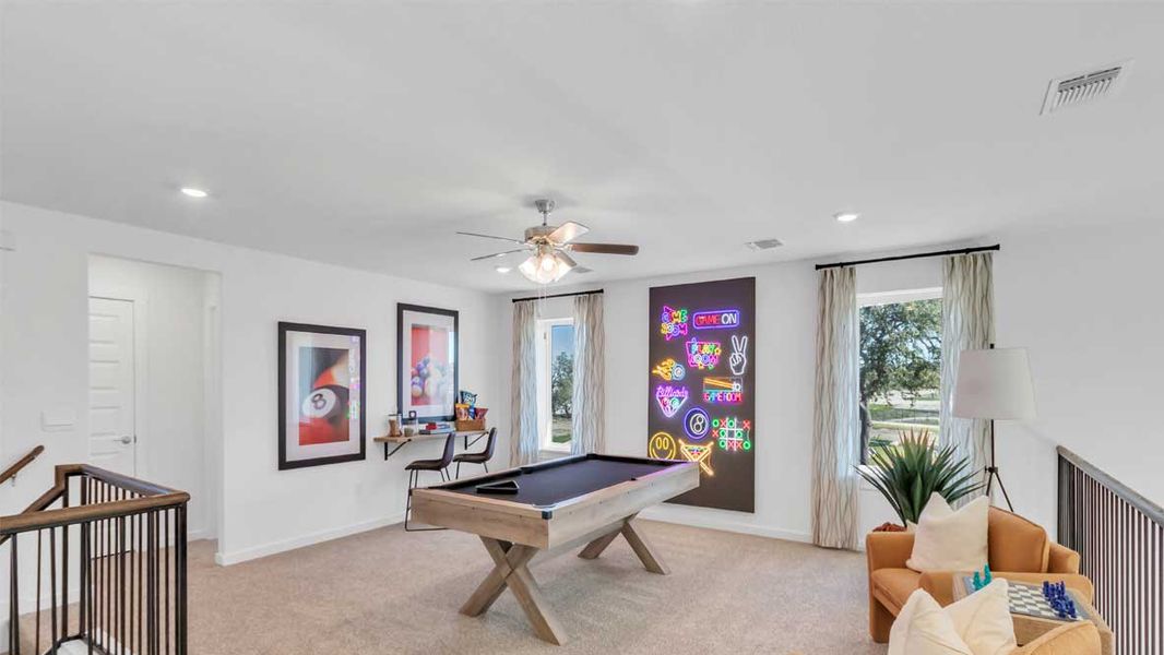 Furnished interior in a model home at Rosenbusch Ranch in Leander (Image 51).