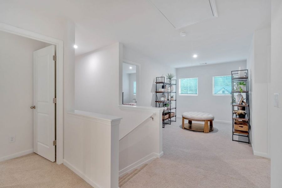 Furnished interior in a model home at Meadow Pines in Dallas (Image 35).