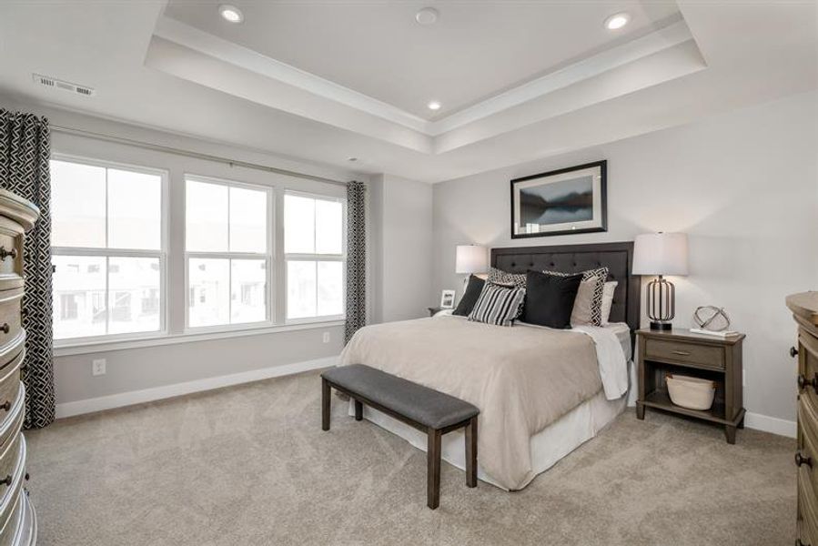 Relax in your spacious primary suite with two walk-in closets for additional storage. Relax in your spacious primary suite with two walk-in closets for additional storage.