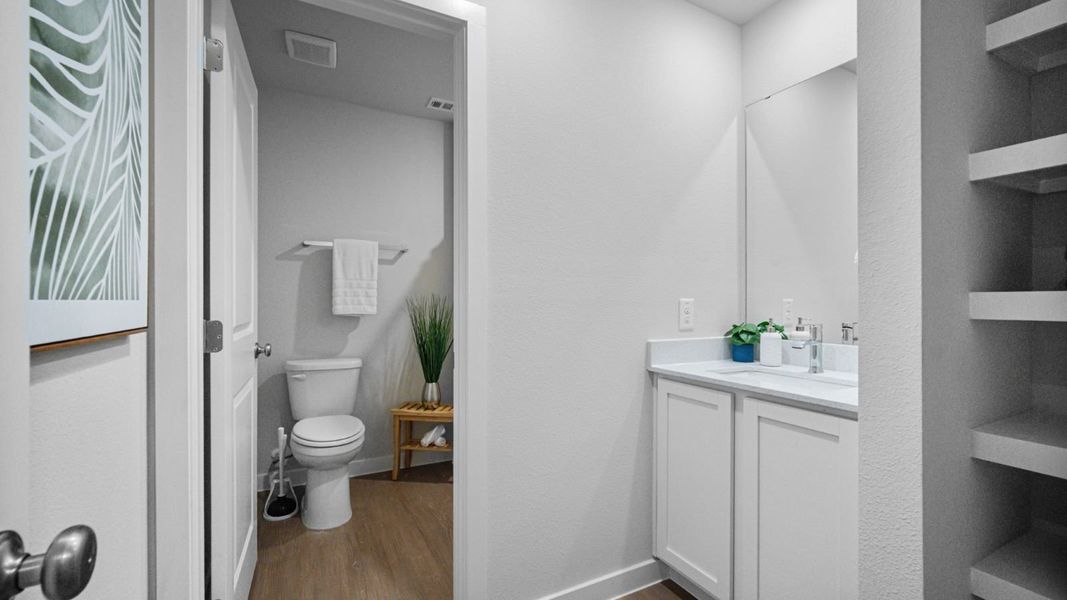 Furnished interior in a model home at Salem Crossing in Victoria (Image 14). Furnished interior in a model home at Salem Crossing in Victoria (Image 14).