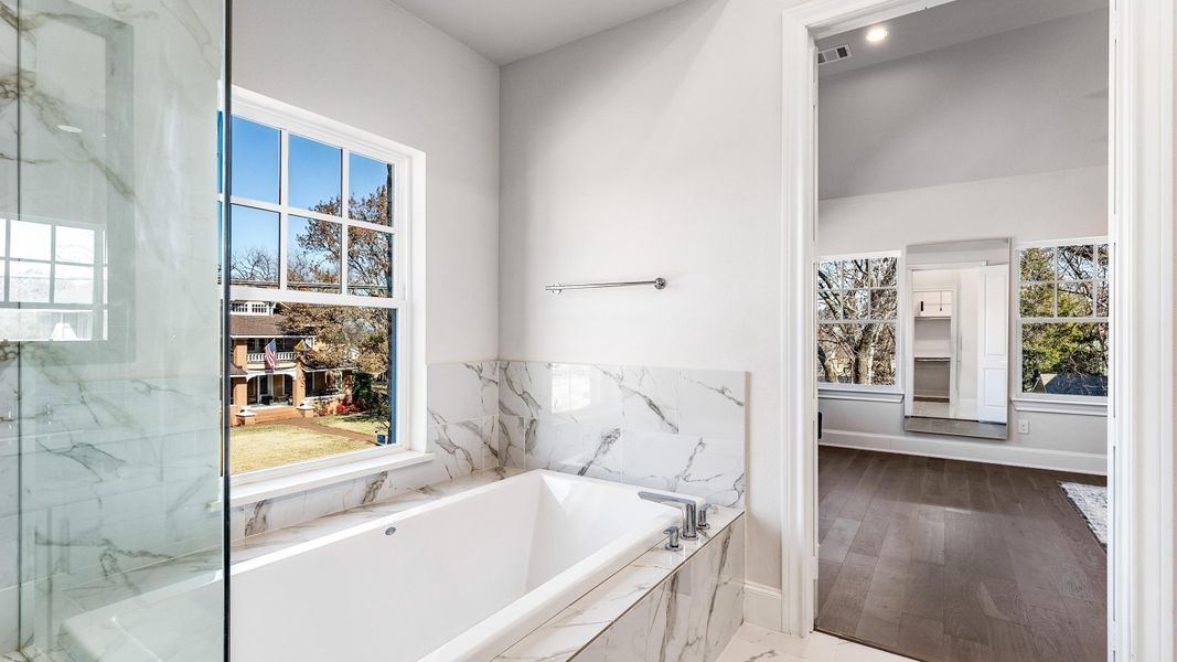 Furnished interior in a model home at 1897 Townhomes in Plano (Image 21).