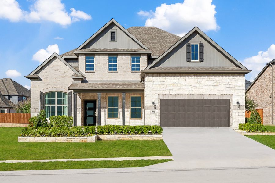 Front exterior of a home in the The Villages of Hurricane Creek: Meadows 50' community, located in Anna, TX (Image 1).