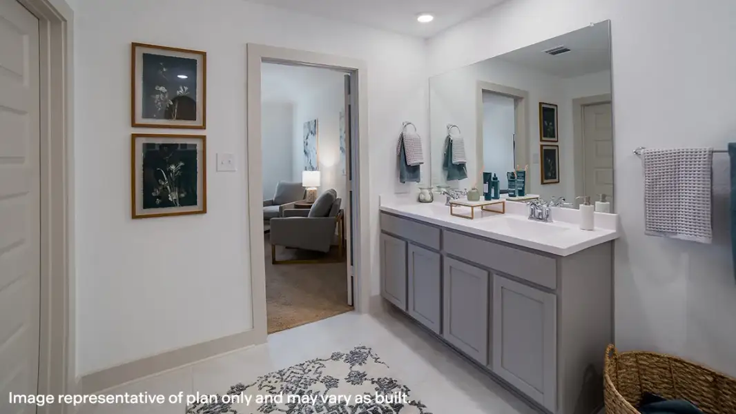 Furnished interior in a model home at Hickory Ridge Estates in Elmendorf (Image 11).