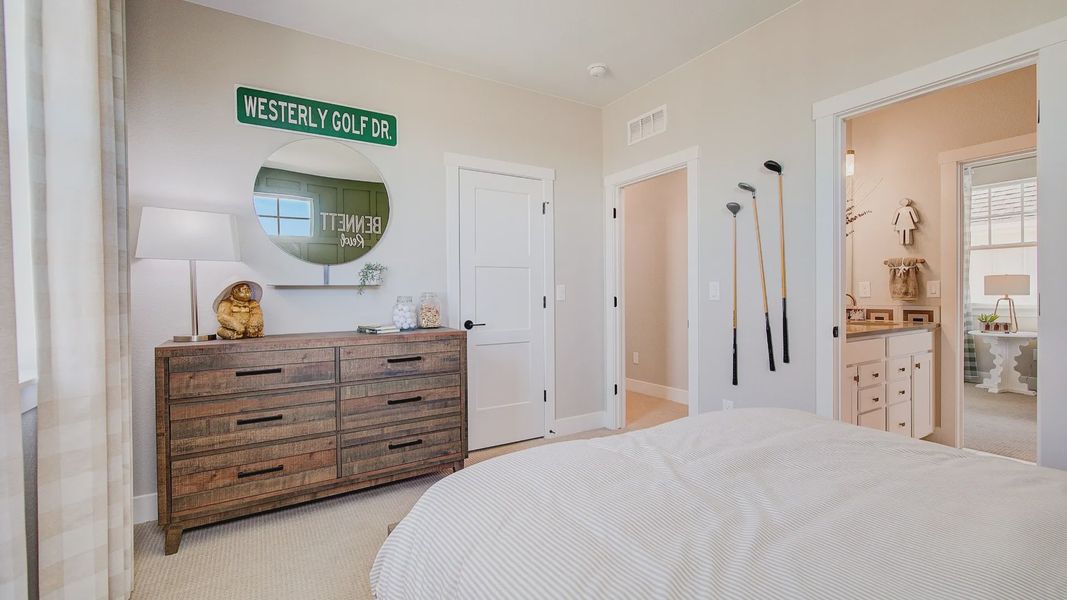 Furnished interior in a model home at Westerly in Erie (Image 41).