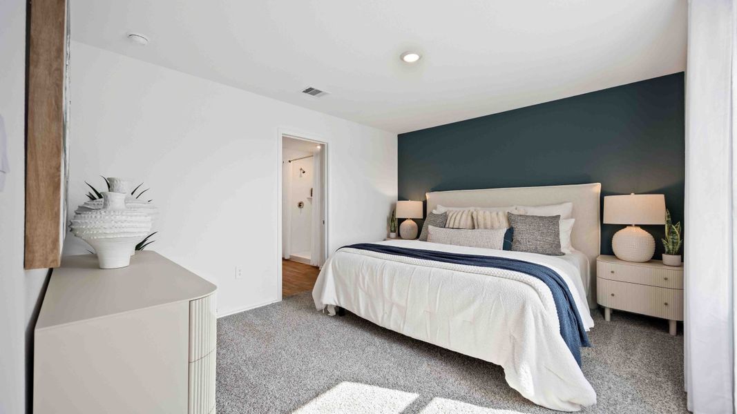 Furnished interior in a model home at Garver Heights in Houston (Image 22).