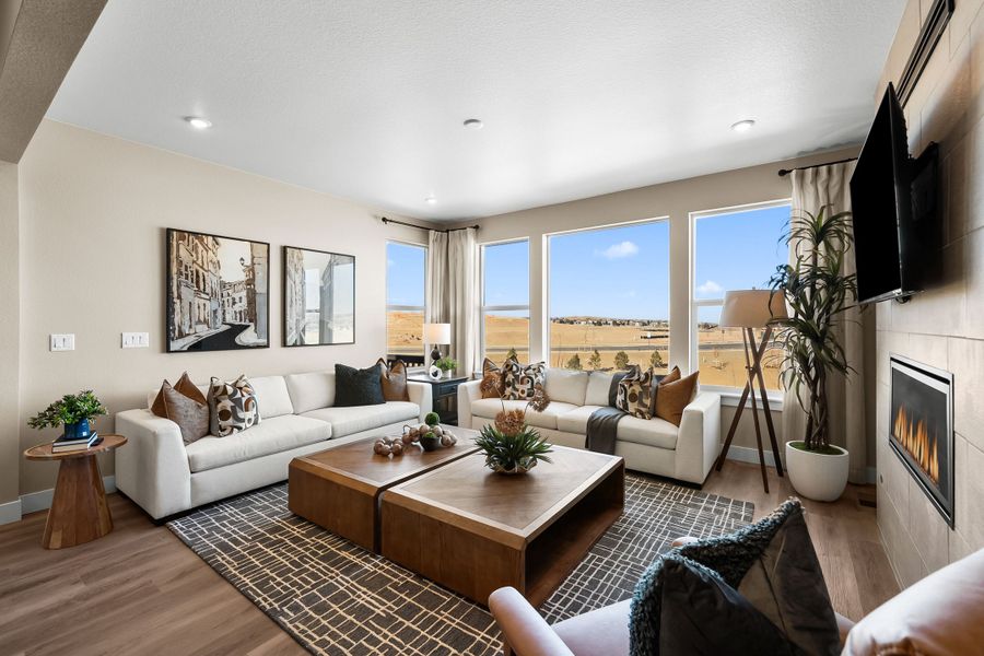 Furnished interior in a model home at Trumark Homes at Tanterra in Parker (Image 8).
