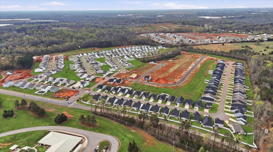 Aerial view of the Cleveland Meadows community in Spartanburg, SC, showing layout and nearby surroundings (Image 6).