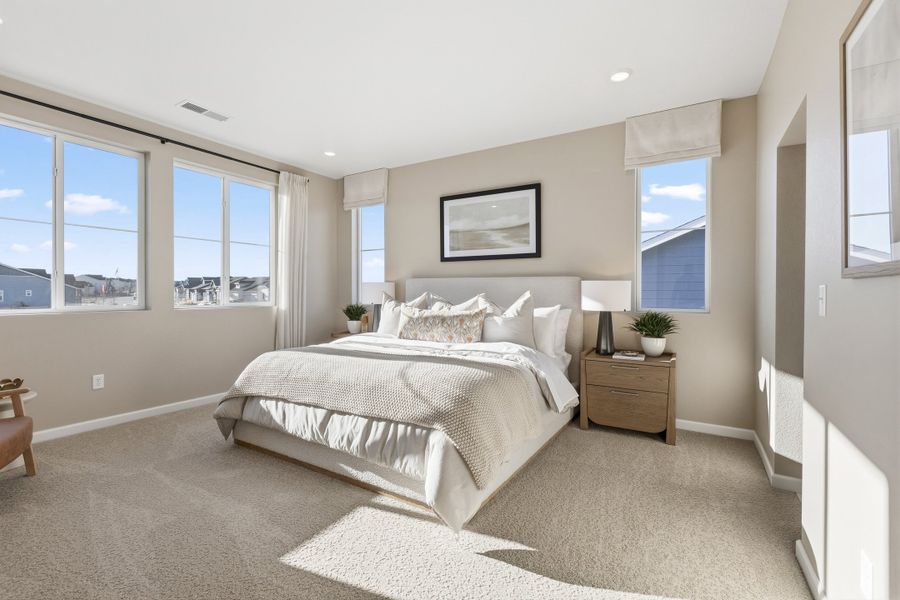 Furnished interior in a model home at The Aurora Highlands in Aurora (Image 11).