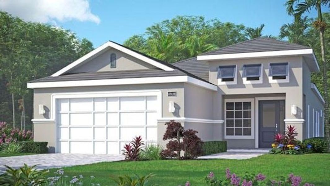 Front exterior of a home in the The Falls at Grand Harbor community, located in Vero Beach, FL (Image 44).