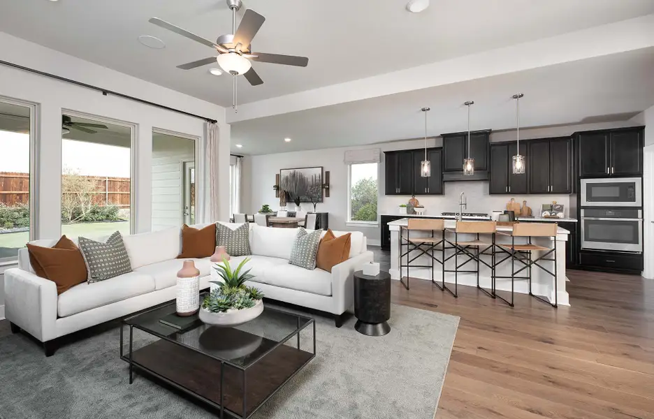 Furnished interior in a model home at View at the Reserve in Mansfield (Image 5).